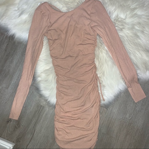 Princess Polly NEWTON MINI DRESS BEIGE Size 0 - Picture 4 of 7